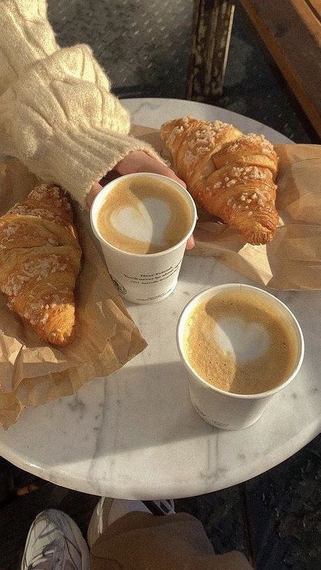 Coffee and croissants